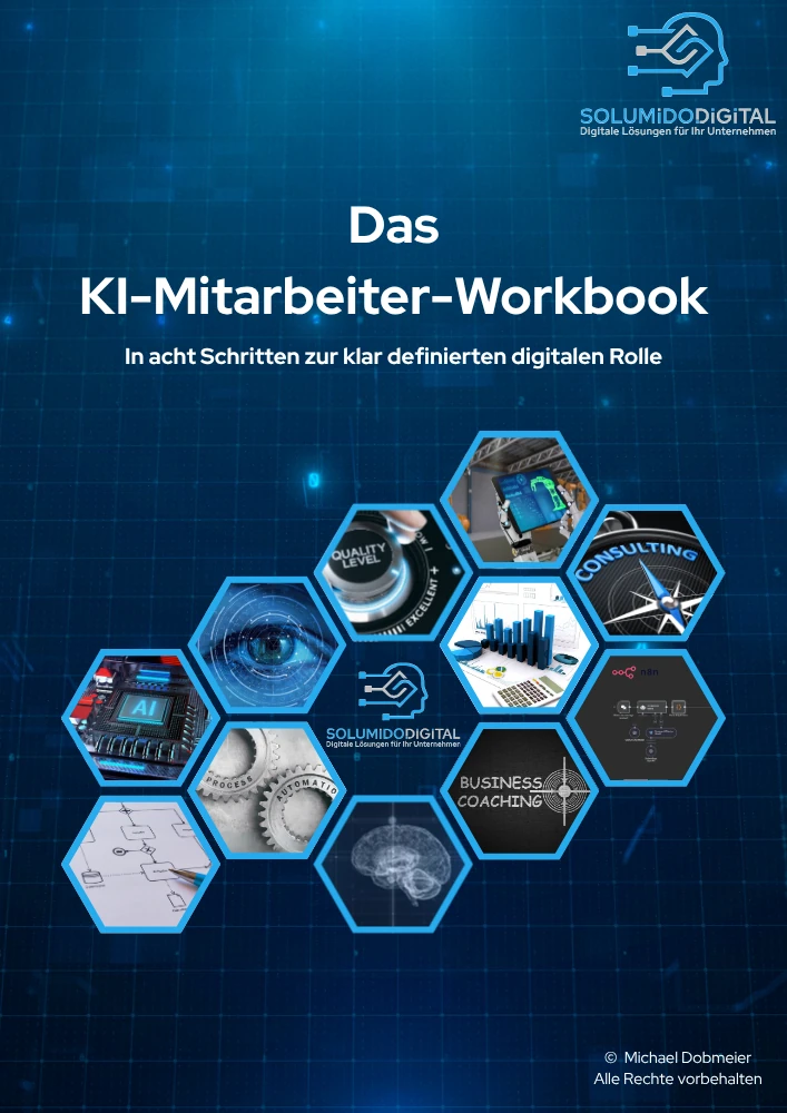 Titelblatt vom KI-Mitarbeiter-Workbook
